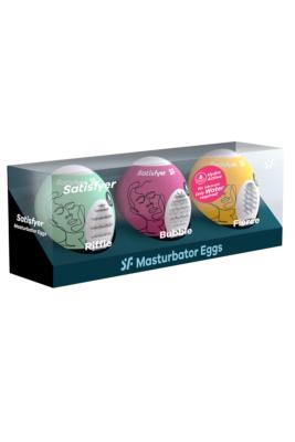 LOT DE 3 OEUFS MASTURBATEURS "Panache 1" - SATISFYER